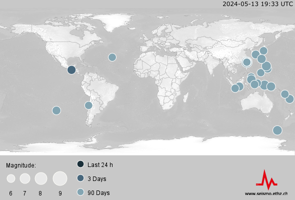 Map erthquakes World