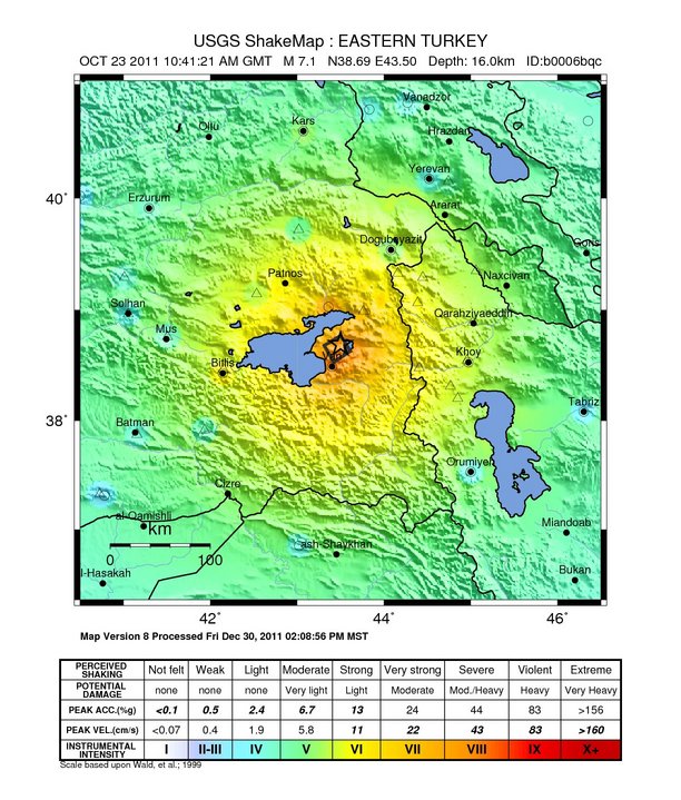 Erdbeben am 23. Oktober 2011 in der Türkei