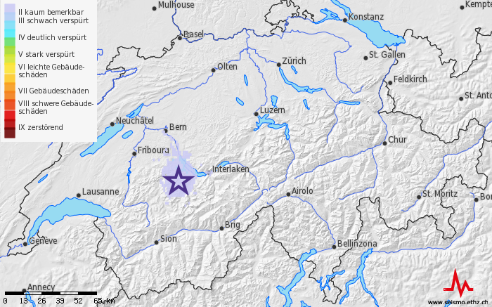 Again Noticeable Earthquake Near Diemtigen