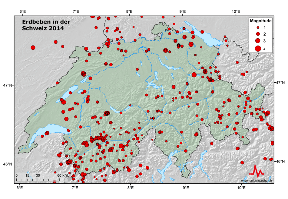 Erdbeben in der Schweiz im 2014: ein Rückblick