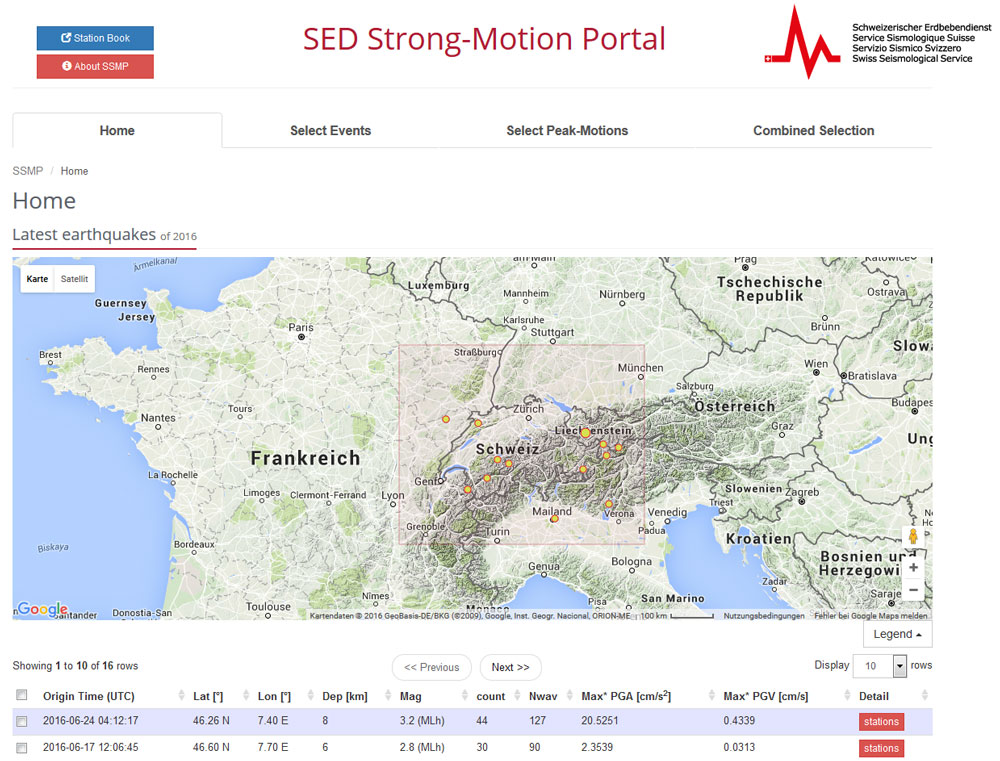 Image pour Strong Motion Portal (SSMP)