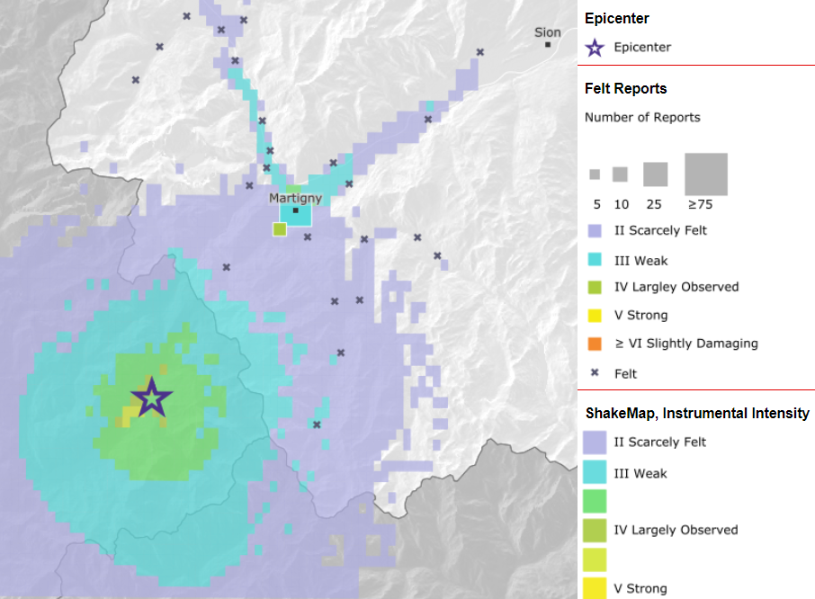 Earthquake felt near Vallorcine (F)