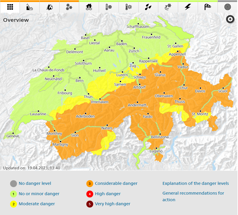 MeteoSwiss-App and Federal Authorities’ Natural Hazards Portal