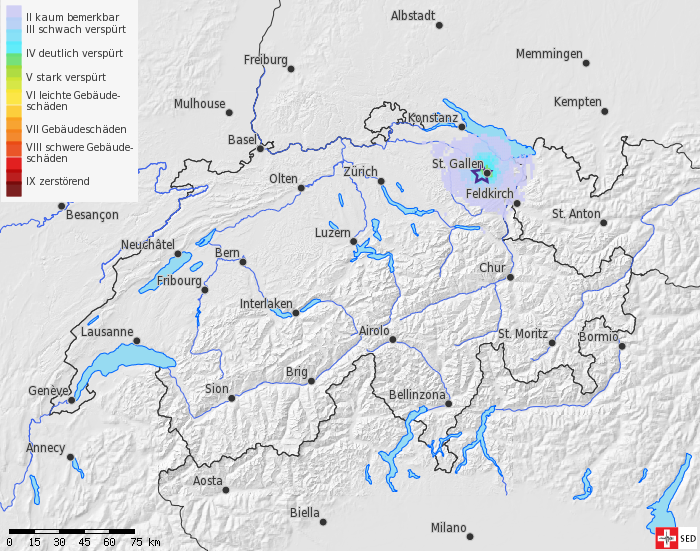 Erdbeben bei der Geothermiebohrung St. Gallen