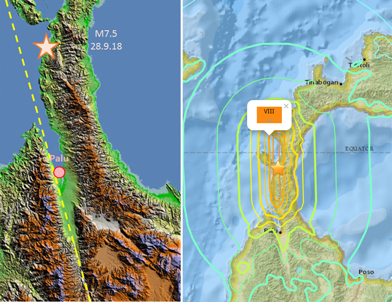 Earthquake and Tsunami in Sulawesi, Indonesia