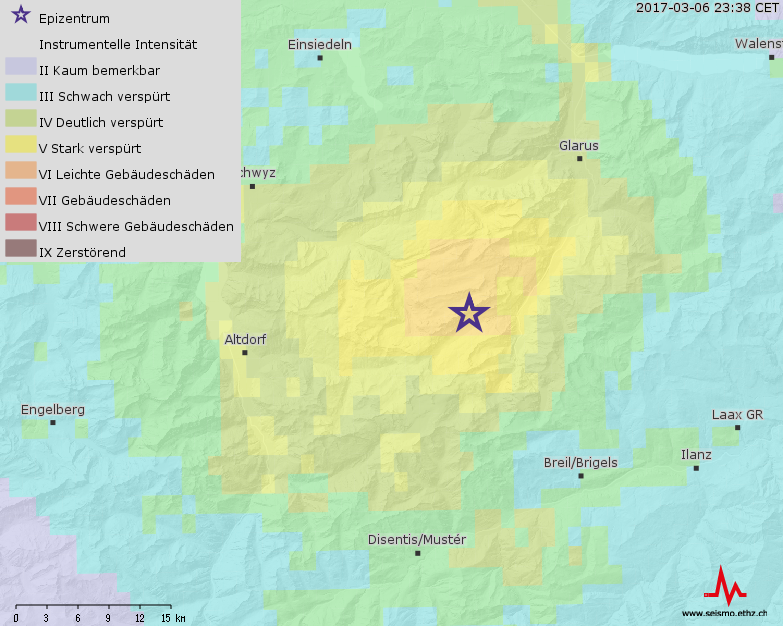Deutlich spürbares Erdbeben in der Zentralschweiz