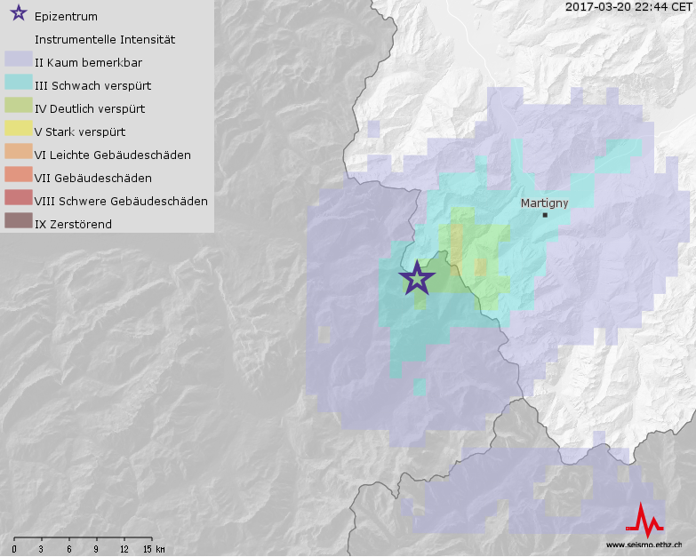 Zwei spürbare Erdbeben bei Vallorcine (F)