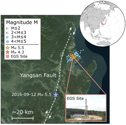 Anthropogène ou non ? Etude du séisme de magnitude 5.5 à Pohang en Corée du Sud