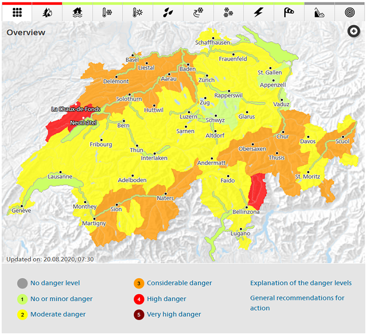A new-look Natural Hazards Portal to keep Switzerland informed