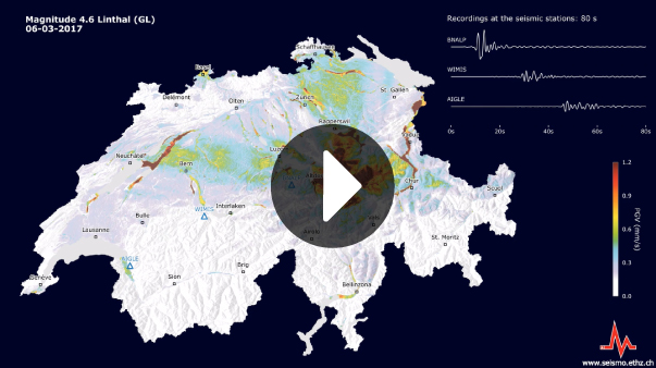 Immagine per Terremoto Linthtal (GL), 06-03-2017: magnitudo 4.6 con registrazioni da diverse stazioni sismiche
