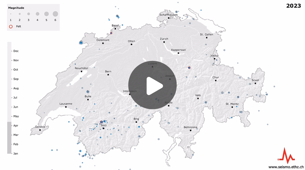 Earthquake Country Switzerland with Video