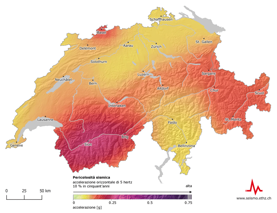 Periocolosità sismica in Svizzera