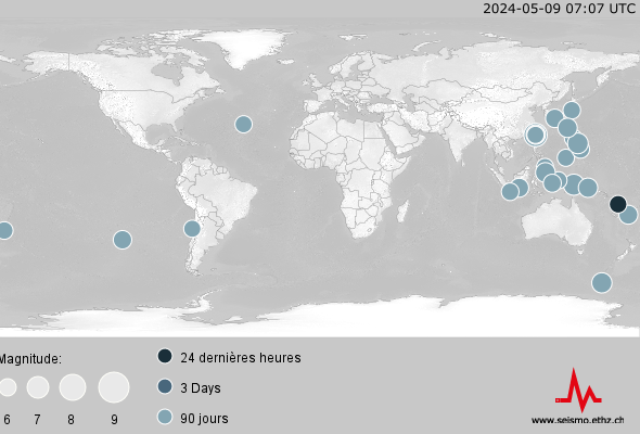 Map erthquakes World